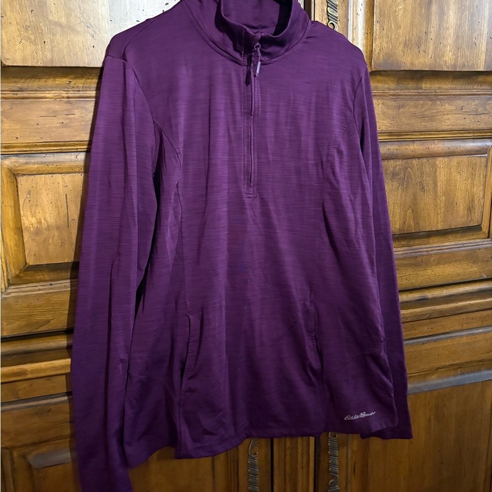 Eddie Bauer Plum Half-Zip Pullover